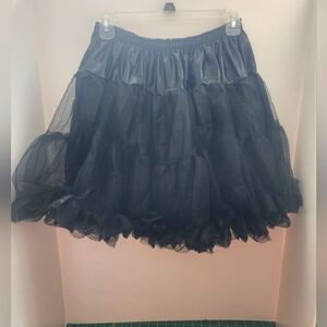 BLACK TULLE LAYERED PETTICOAT-HALLOWEEN L/PLUS SIZE